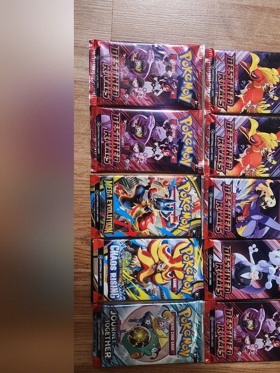 Pokemon Other - Pokemon 10 Booster Packs (7 Destined Rivals, Mega Evolution,Chaos Rising,Journey